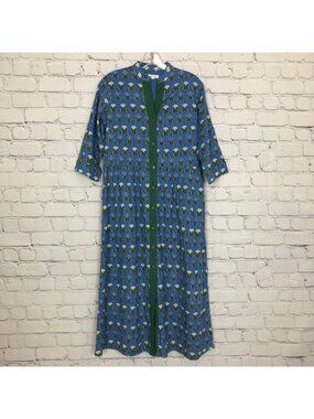 Beau & Ro Blue Floral Dress Size M